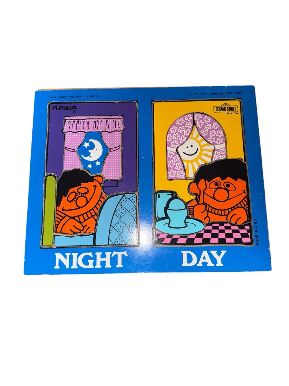 Vintage wooden Sesame Street Ernie puzzle